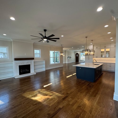 Living room flooring by Marquis Floors in Lilburn, GA