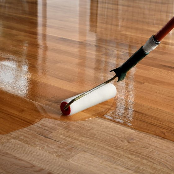 Refinishing a hardwood floor